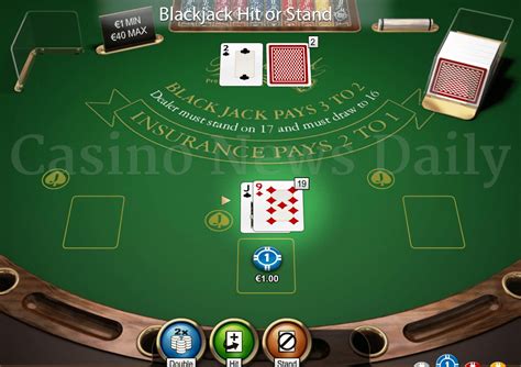blackjack hit or stand game.